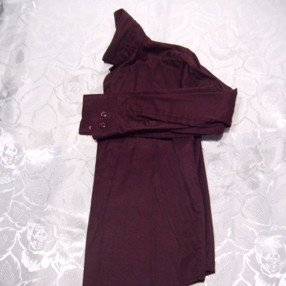 Kids Burgundy Button Shirt Size 7